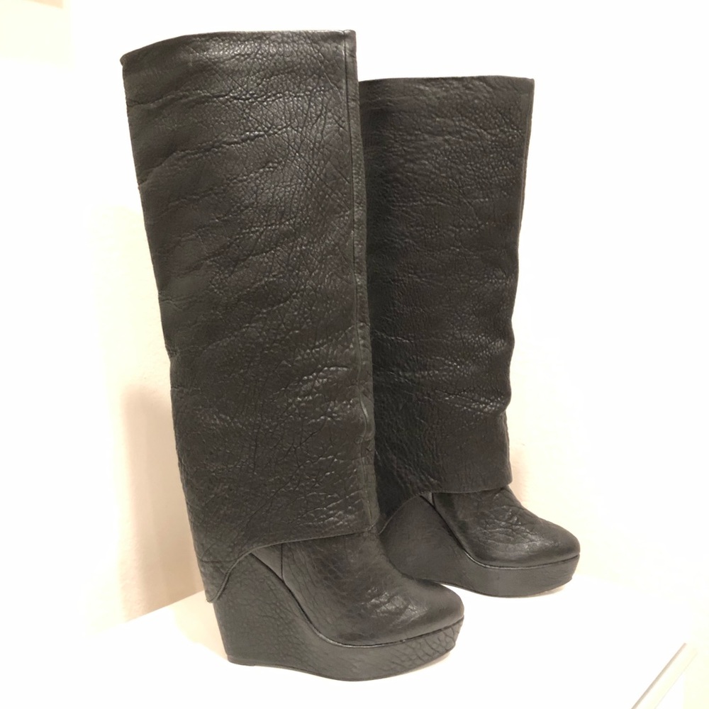 Elizabeth and James High Wedge Platform Long Cuff